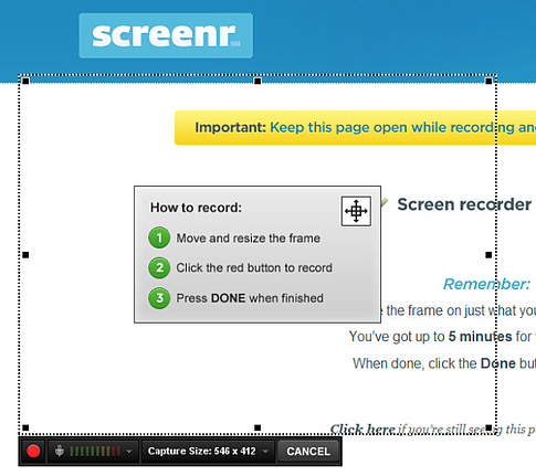 Using Screenr video capture software resized 600