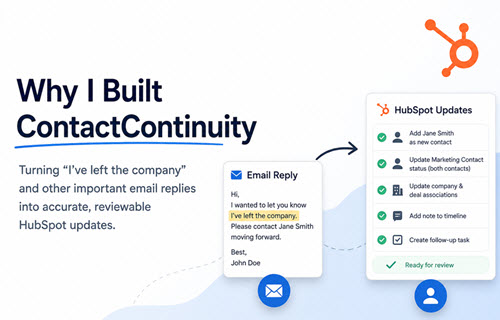 Why I Built ContactContinuity Ive left company email replies